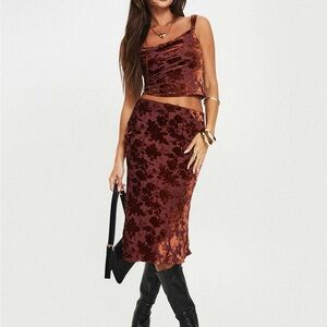 Princess Polly Devore Midi Skirt